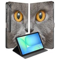 Book Case Hoesje met Standaard Britse Korthaar Samsung Galaxy Tab S10 FE Plus