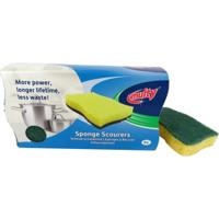 Multy Schuursponsen 6 Stuks Geel/Groen Multy Schuursponsen 6 Stuks Geel/Groen