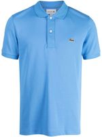 Lacoste polo en coton à patch logo - Bleu - thumbnail