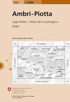 Wandelkaart - Topografische kaart 1252 Ambrì- Piotta | Swisstopo - thumbnail