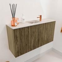 Toiletmeubel Mondiaz Joya Dlux | 80 cm | Meubelkleur Dusk | Faye wastafel Nata Wasbak Midden | 1 kraangat