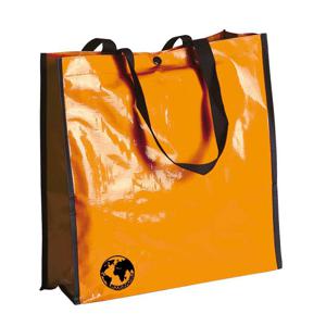 Shopper boodschappen opberg tas oranje 38 x 38 cm