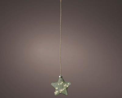 Micro LED ster binnen L6.5-W20-H20cm green/warm white - Lumineo