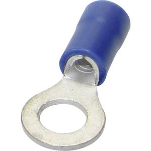 TRU COMPONENTS 1582999 Ringkabelschoen Dwarsdoorsnede (max.): 2.50 mm² Gat diameter: 3.20 mm Deels geïsoleerd Blauw 1 stuk(s)