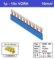 SEP Verdeelkam 1f Vork 10p 18mm blauw F01010B06