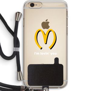 I'm lovin' you: iPhone 6 PLUS / 6S PLUS Transparant Hoesje met koord