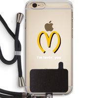 I'm lovin' you: iPhone 6 PLUS / 6S PLUS Transparant Hoesje met koord