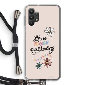 Tough Life: Samsung Galaxy A32 5G Transparant Hoesje met koord