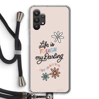 Tough Life: Samsung Galaxy A32 5G Transparant Hoesje met koord