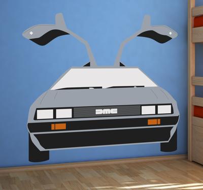 Muursticker De Lorean Muursticker De Lorean