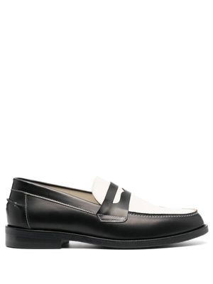 DUKE & DEXTER mocassins colour block Esquire en cuir - Noir