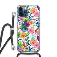 Tropisch 2: iPhone 13 Pro Max Transparant Hoesje met koord