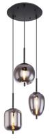 Globo Hanglamp Blacky zwart 3-lichts 15345-3 - thumbnail