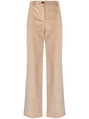 Lorena Antoniazzi pantalon ample côtelé à taille haute - Tons neutres