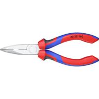 Knipex 25 25 160 Platte rondbektang Elektronica en fijnmechanica 40° gebogen Chroom-vanadium staal 160 mm