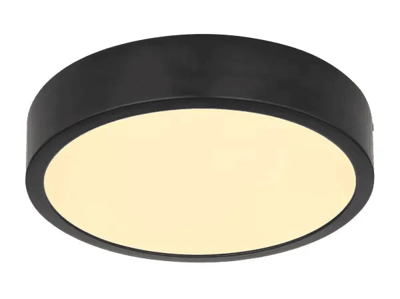 Plafondlamp zwart rond met ingebouwde LED &apos;Lucena&apos;