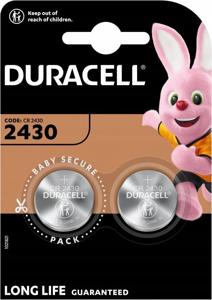 2 Duracell CR2430 knoopcel batterijen