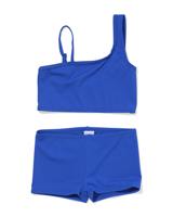 HEMA Kinderbikini Rib Blauw (blauw)
