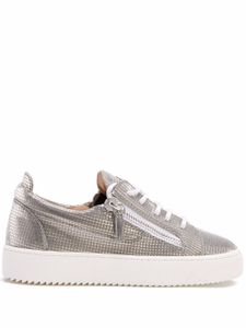 Giuseppe Zanotti baskets Gail à effet métallisé - Argent