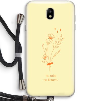 No rain no flowers: Samsung Galaxy J7 (2017) Transparant Hoesje met koord