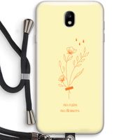 No rain no flowers: Samsung Galaxy J7 (2017) Transparant Hoesje met koord