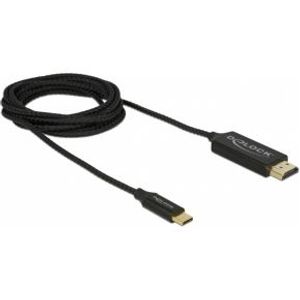 Delock 84905 USB-kabel Type-C naar HDMI (DP Alt Mode) 4K 60 Hz 2 m coaxiaal