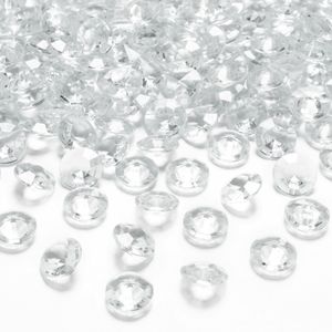 200x Hobby/decoratie transparante diamantjes/steentjes 12 mm/1,2 cm