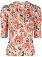 Rosetta Getty t-shirt à fleurs - Rouge