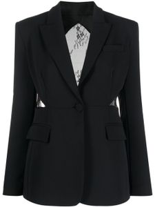 PINKO blazer à empiècements en dentelle - Noir