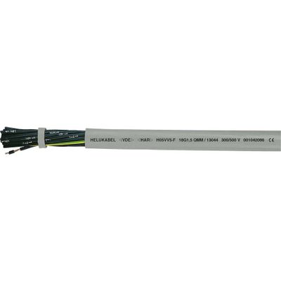HELU H05VV5-F (NYSLYÖ-JZ) Stuurstroomkabel 5 G 0.75 mm² Grijs 13015-500 500 m