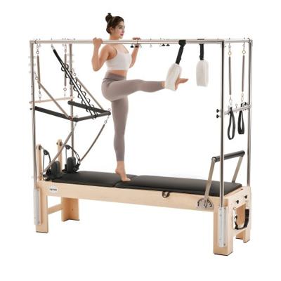 VEVOR Pilates Reformer Houten Pilates-apparaat voor thuisgymtraining