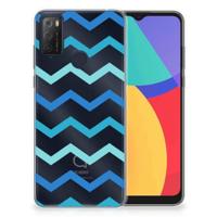Alcatel 1S (2021) | TPU bumper | Zigzag Blauw