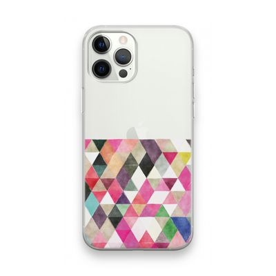 Gekleurde driehoekjes: iPhone 12 Pro Max Transparant Hoesje
