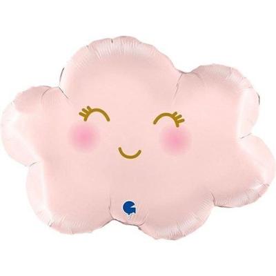 Folieballon Wolkje Satijn Pastel Roze (61cm)