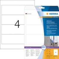 Rugetiket HERMA 101600 breed 59x192mm verwijderbaar wit - thumbnail