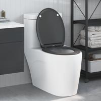 VidaXL Toiletzitting antraciet 47 x 37,5 x 3,8 cm duroplast