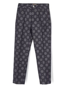 Gucci Kids pantalon de costume à motif GG - Bleu