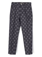 Gucci Kids pantalon de costume à motif GG - Bleu