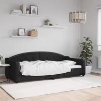 Slaapbank 90x200 cm stof zwart