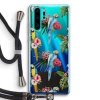 Kleurrijke papegaaien: Huawei P30 Pro Transparant Hoesje met koord Kleurrijke papegaaien: Huawei P30 Pro Transparant Hoesje met koord