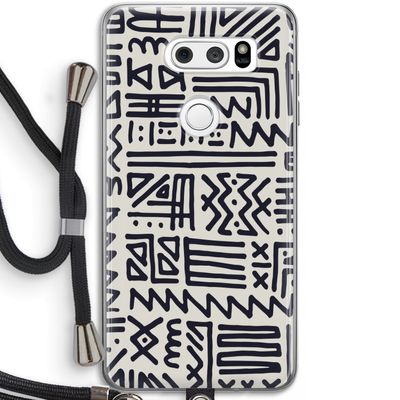 Marrakech print: LG V30 Transparant Hoesje met koord
