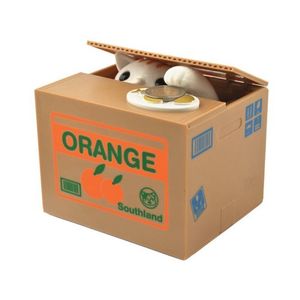 Interactieve spaarpot stelende poes op batterijen