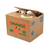 Interactieve spaarpot stelende poes op batterijen