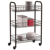 Tomado-Metaltex siena keukentrolley met wielen 41x23x63 cm zwart