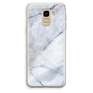 Witte marmer: Samsung Galaxy J6 (2018) Transparant Hoesje