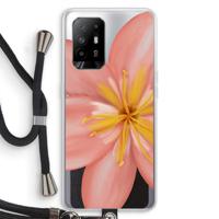 Pink Ellila Flower: Oppo A94 5G Transparant Hoesje met koord