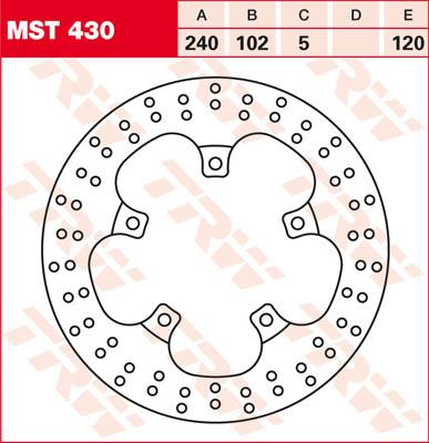 TRW Remschijf, remschijven voor de moto, MST430
