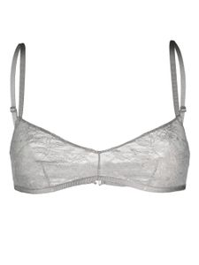 Tory Burch soutien-gorge en dentelle à encolure cœur - Gris