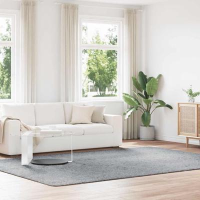 Hoogpolig vloerkleed NAVARRA 240x340 cm polyester zilvergrijs