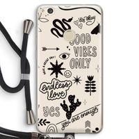 Good vibes: Huawei Ascend P8 Lite (2017) Transparant Hoesje met koord